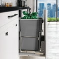 thumbnail image 1 of ModFusion 35L Single Compartment Under Counter Kitchen Cabinet Pull-Out Recycling Bin and Trash Can, Gray, 1 of 12
