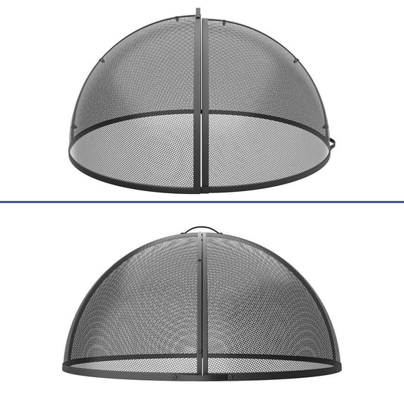 ModFusion 36" Heavy-Duty Steel Fire Pit Lid with Handle, Round Snuffer Cover, Weather-Resistant, Black