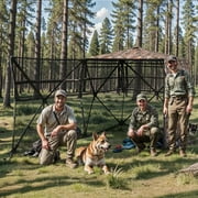 ModFusion 360° Hunting Blind Tent for 2-3 People with Magnetic Zipper Door, Tri-Leg Chair, Weather-Resistant Design