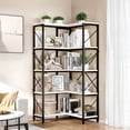 thumbnail image 1 of ModFusion 5-Tier L-Shaped Bookcase Organizer, Corner Shelf with Anti-Tip Brackets, 2-Pack, 1 of 10