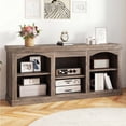 thumbnail image 1 of ModFusion 59 Inch Modern Entertainment Center with Adjustable Shelves, Media Console Fits 65 Inch TVs for Living Room, Washed Grey, 1 of 10