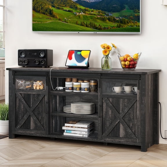 ModFusion 66.3-Inch Contemporary Freestanding TV Stand, 450 lbs Capacity