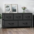 thumbnail image 1 of ModFusion Fabric 5-Drawer Dresser Storage Organizer with Easy Assembly, Black Finish, for Adults and Teens Bedroom, 1 of 9