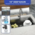 thumbnail image 1 of ModFusion Drop-In Kitchen Sink 33"x22" with Accessories, Nano Black Stainless Steel, Top Mount Deep Single Bowl, Utility Grid, Drain Kit, RV, Bar Basin, 1 of 10