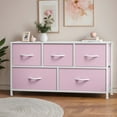 thumbnail image 1 of ModFusion 5-Drawer Fabric Dresser – Pink Storage Organizer for Adults & Teens, Bedroom & Living Room, 1 of 9