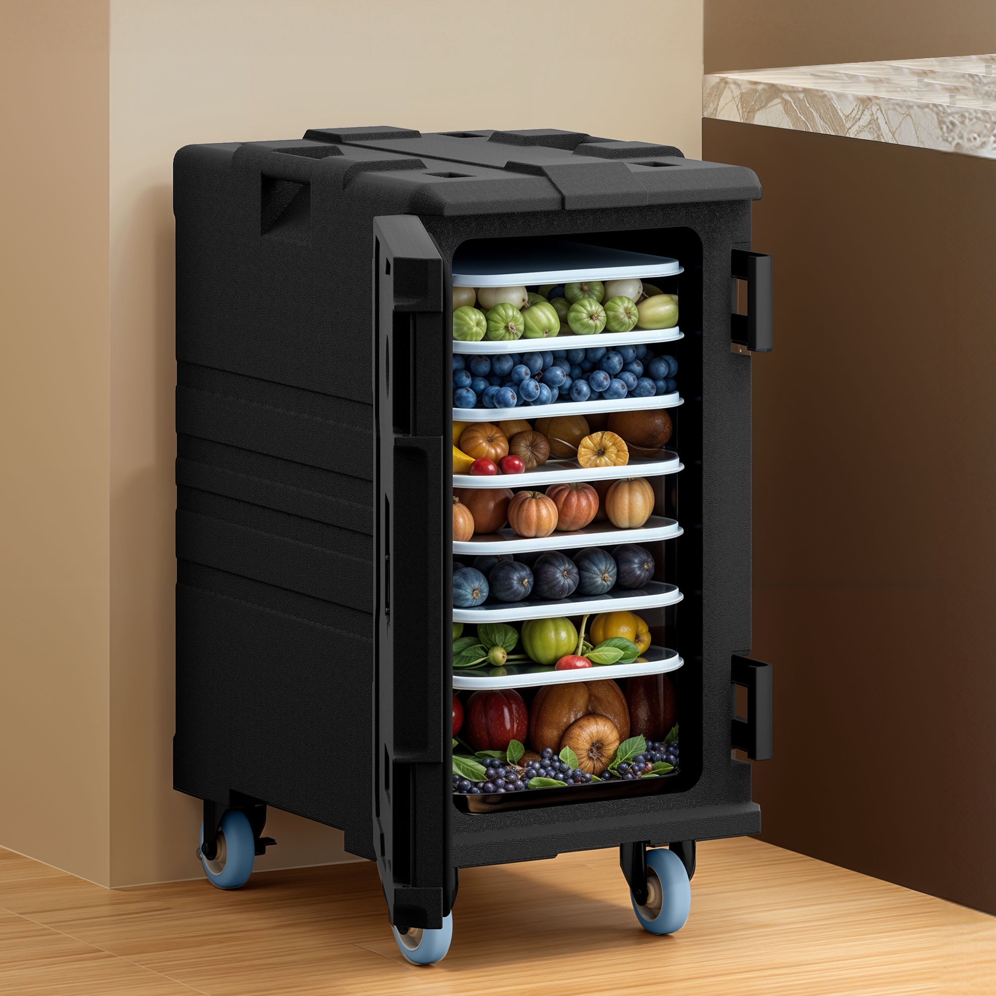 ModFusion Insulated Food Carrier 127 Qt Hot Box with Wheels Mobile ...