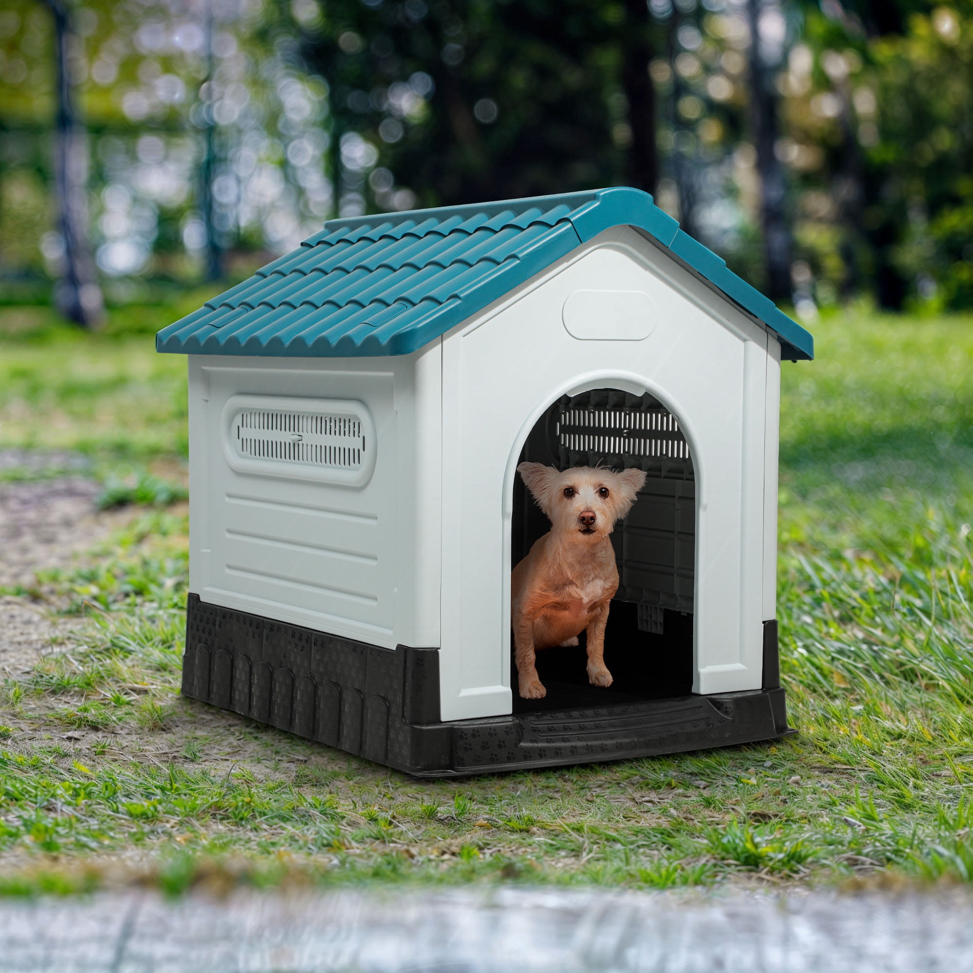 Image result for ModFusion Large Animal Shelter, 41" Outdoor Plastic Dog House with ...