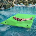thumbnail image 1 of ModFusion Large Green Floating Water Mat, Three Layer, 9x6 feet XPE Foam Swimming  Pad, for Lakes, 1 of 7