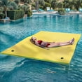 thumbnail image 1 of ModFusion Large Yellow Floating Water Mat, 3 layer, 9x6 feet XPE Foam Swimming Pool Pad, for Lakes or River, 1 of 7