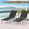 thumbnail image 1 of ModFusion Metal One-Piece Outdoor Beach Chair Set, Gray, Adjustable, Waterproof, 330 lbs Capacity, 1 of 8