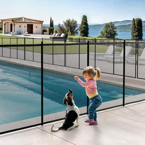 ModFusion Modern Black Fence Panel Set, 4 ft x 12 ft (6 Pack)
