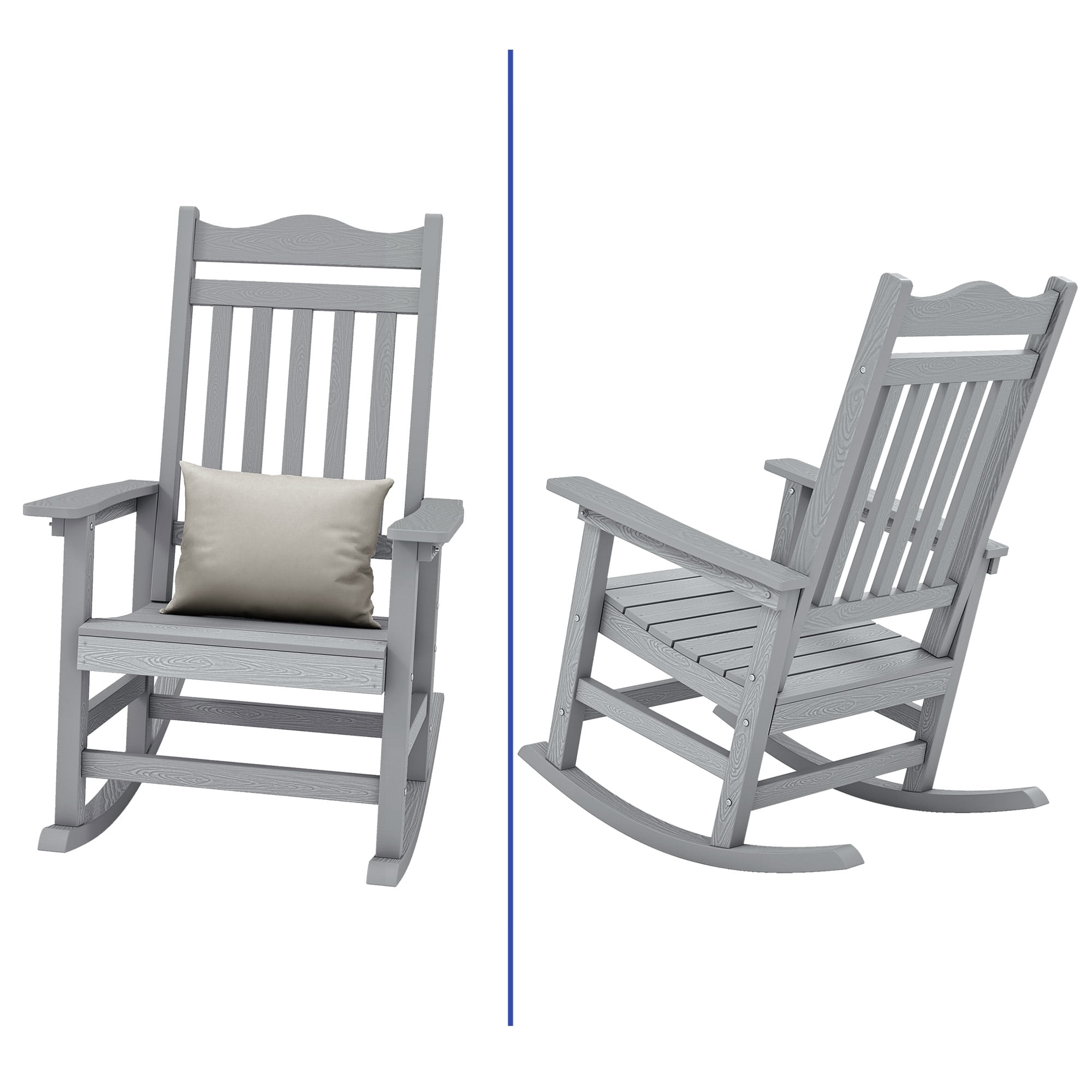 ModFusion Outdoor Plastic Rocking Chair, Comfortable & Durable for ...