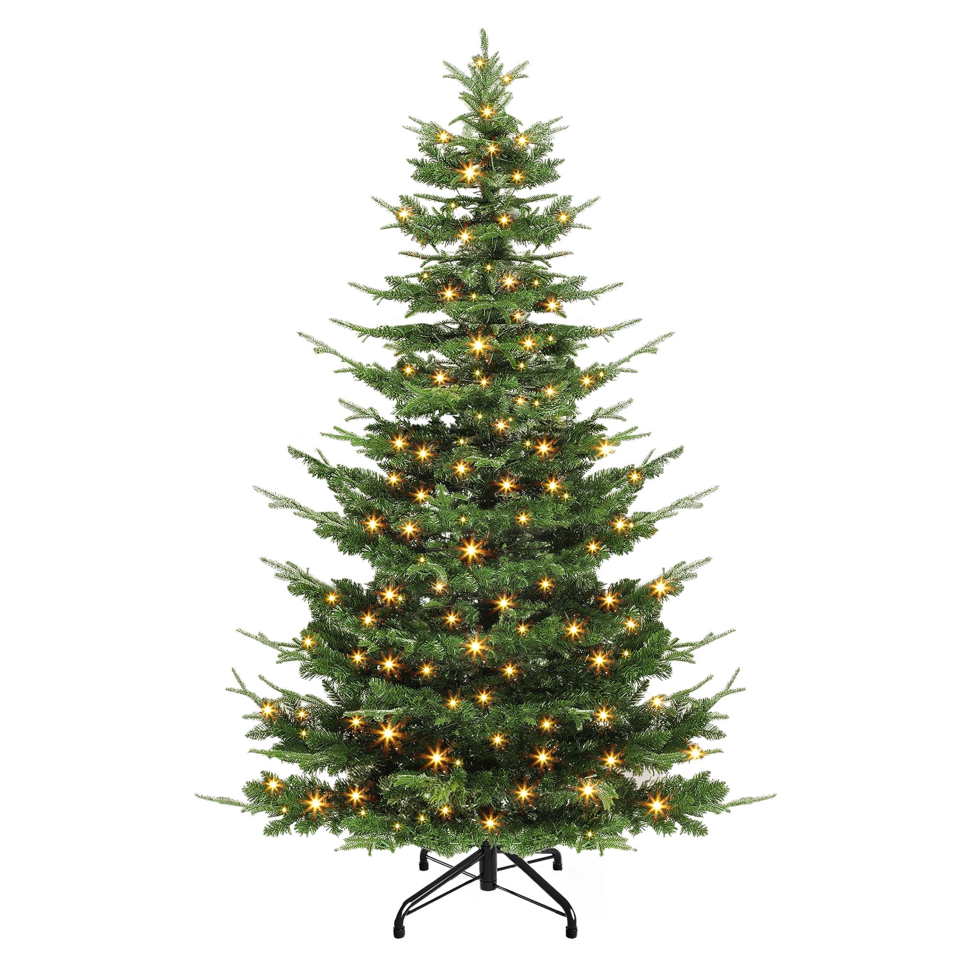 ModFusion Pre-Lit Aspen Fir Artificial Christmas Tree, 6.5ft, 900 Branch Tips, 500 Lights