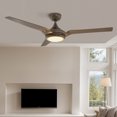 thumbnail image 1 of ModFusion Silver Ceiling Fan with Remote Control, 3 Blades, 54-inch, 1 of 10