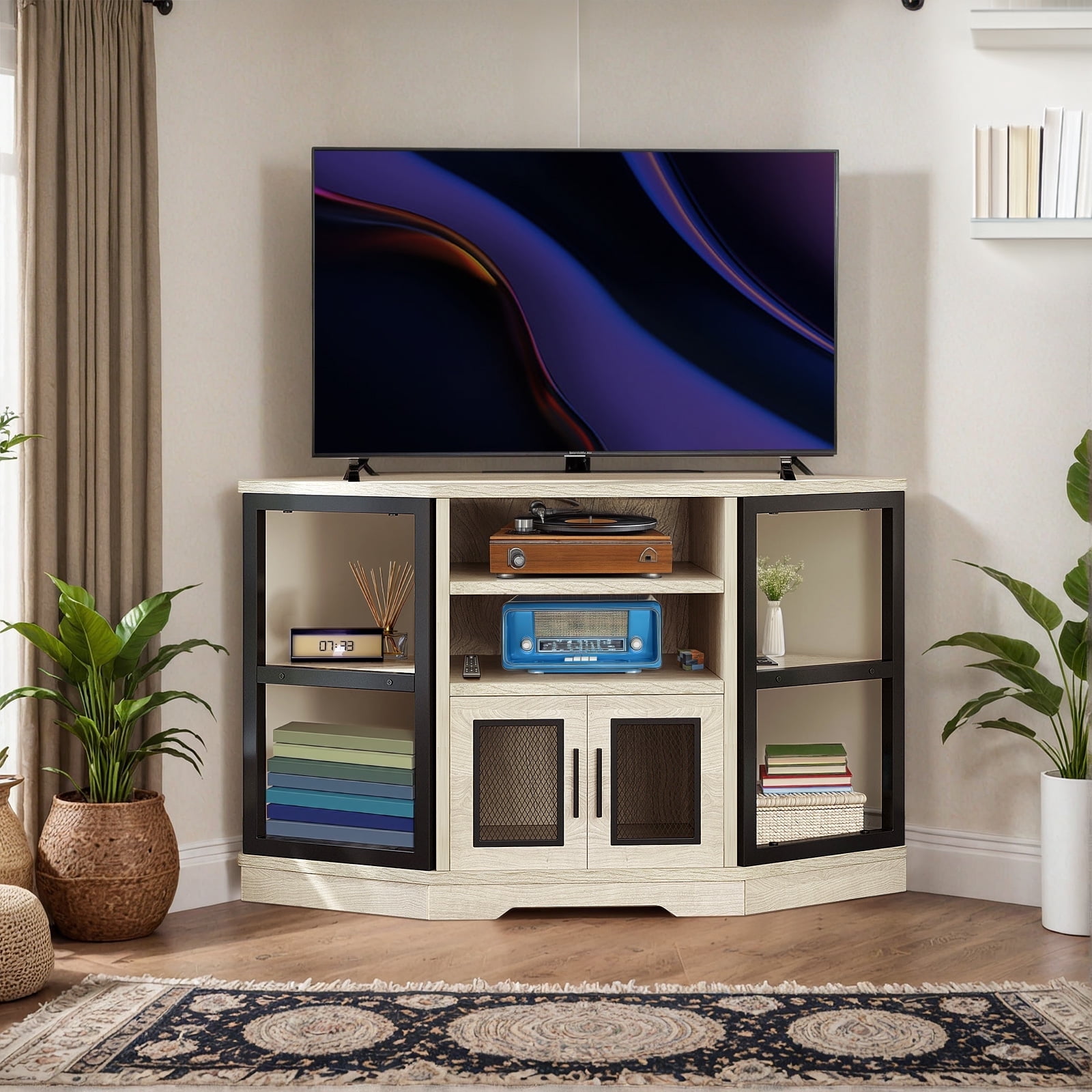 ModFusion TV Stand, 47-inch, 300 lbs Capacity, Brown, Contemporary ...