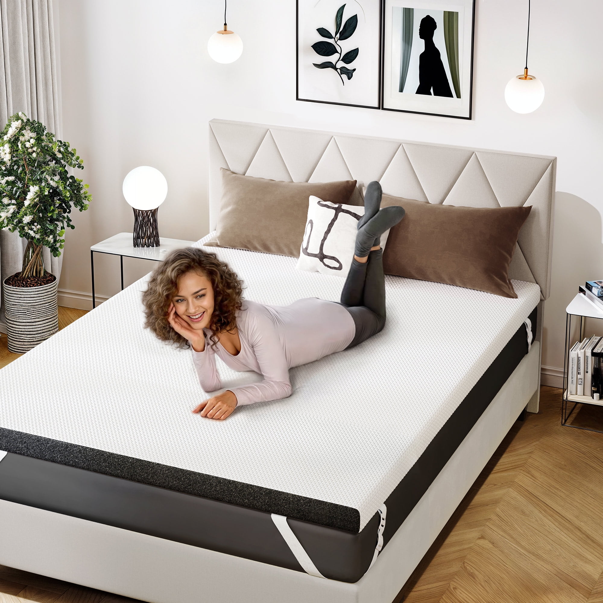 ModFusion Twin Foam Mattress Topper Cooling GelInfused Mattress Cool