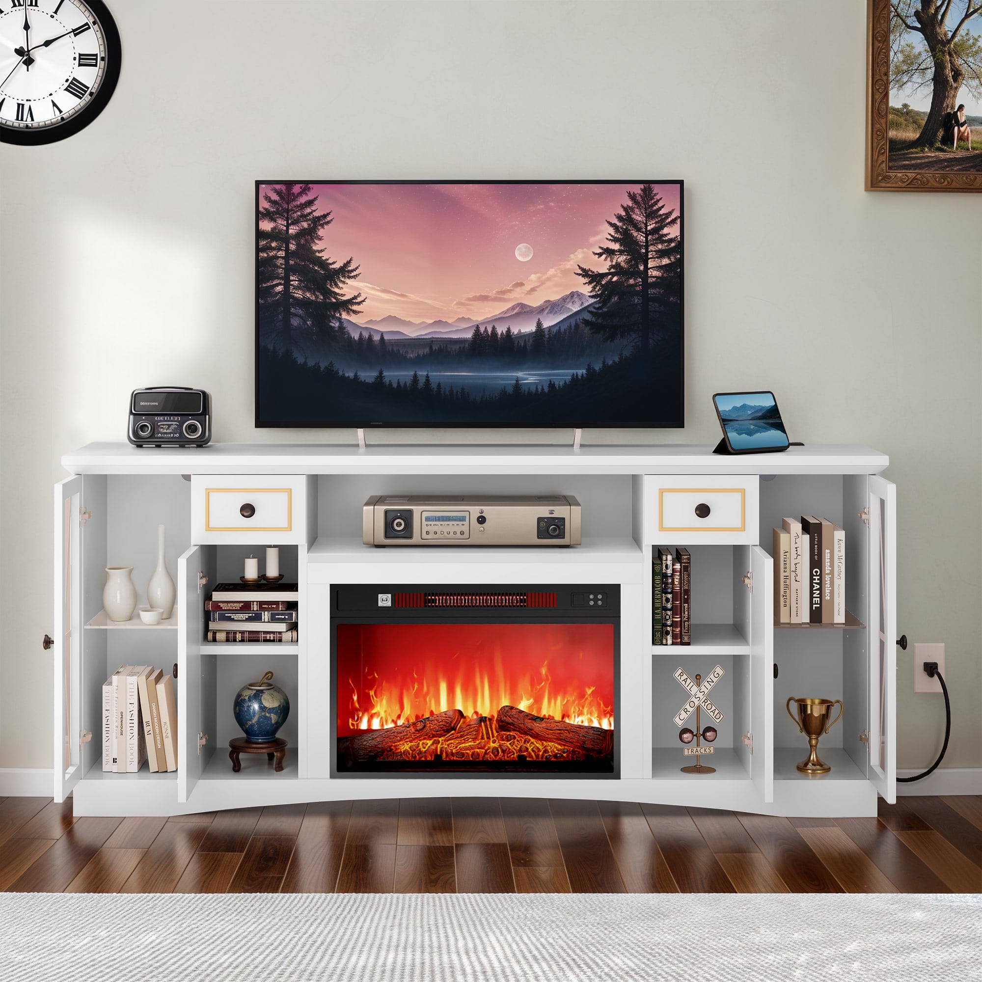 Walmart Tv Stands With Fireplace