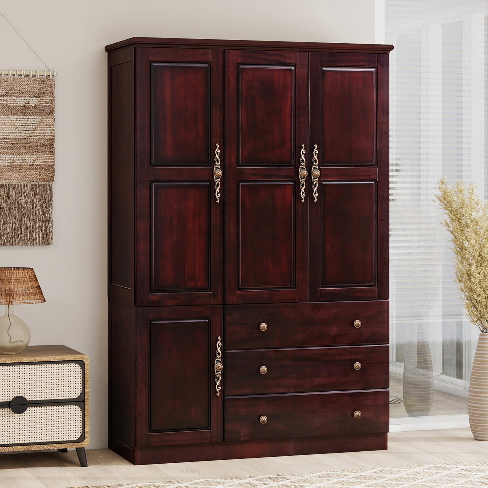 Wooden Wardrobe / Clothes Cabinet – Used ModMakers-100-Solid-Wood-