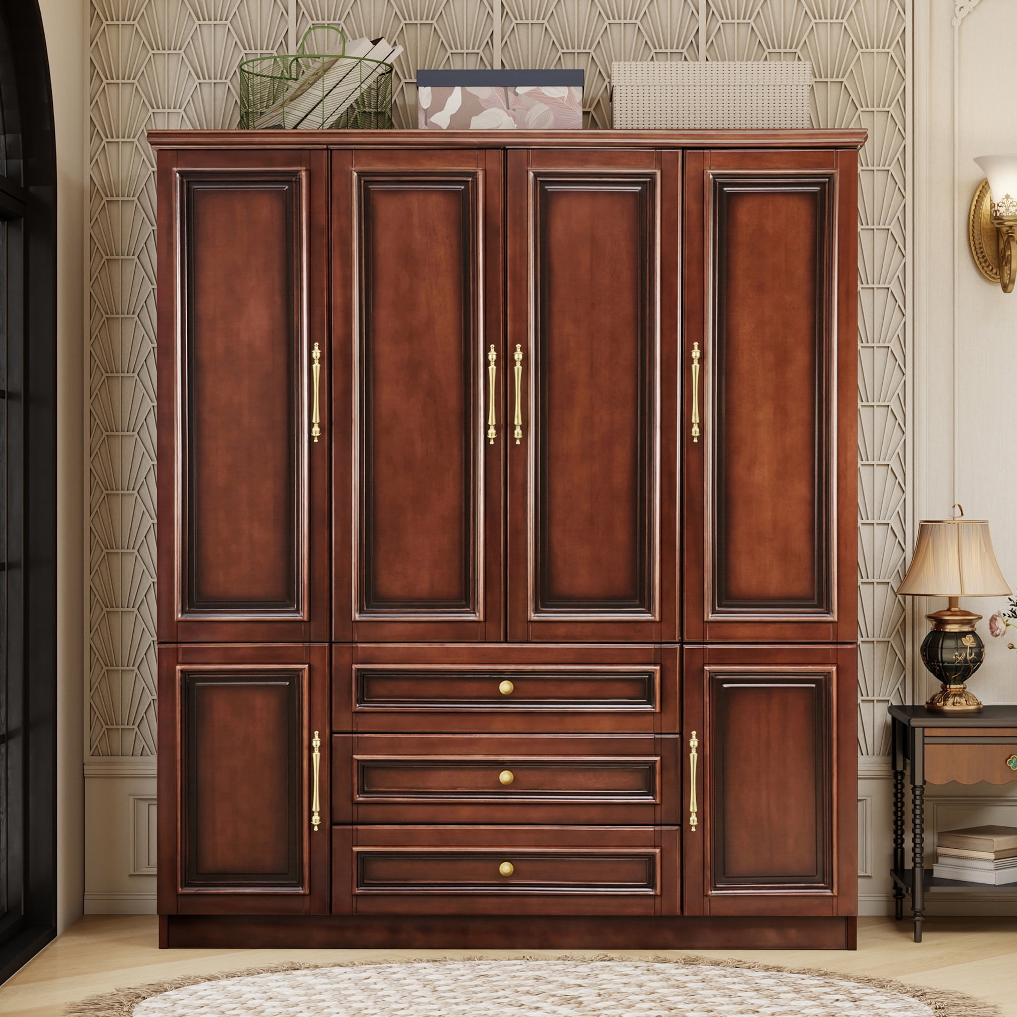 ModMakers 100% Solid Wood Armoire Wardrobe Closet - American Vintage