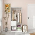 thumbnail image 1 of ModMakers 31.5 "W Wood Closet System, Walk In Closet System with Drawers, Heavy Duty Clothes Rack with Hanging Rods, Built In Closet Garment Rack With Max Load 1000 LBS, White, 1 of 7