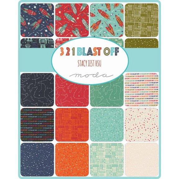 Moda - 321 Blast Off Jelly Roll by Stacy Iest Hsu 40 pcs
