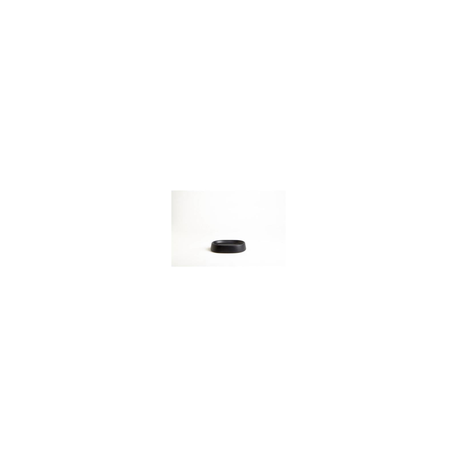 Matte Black Ceramic Oval Soap Dish, 5" x 3"