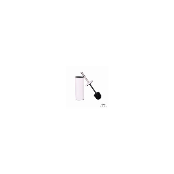 Moda At Home 305924-WHT Toilet Bowl Brush & Caddy, White - Quantity 1