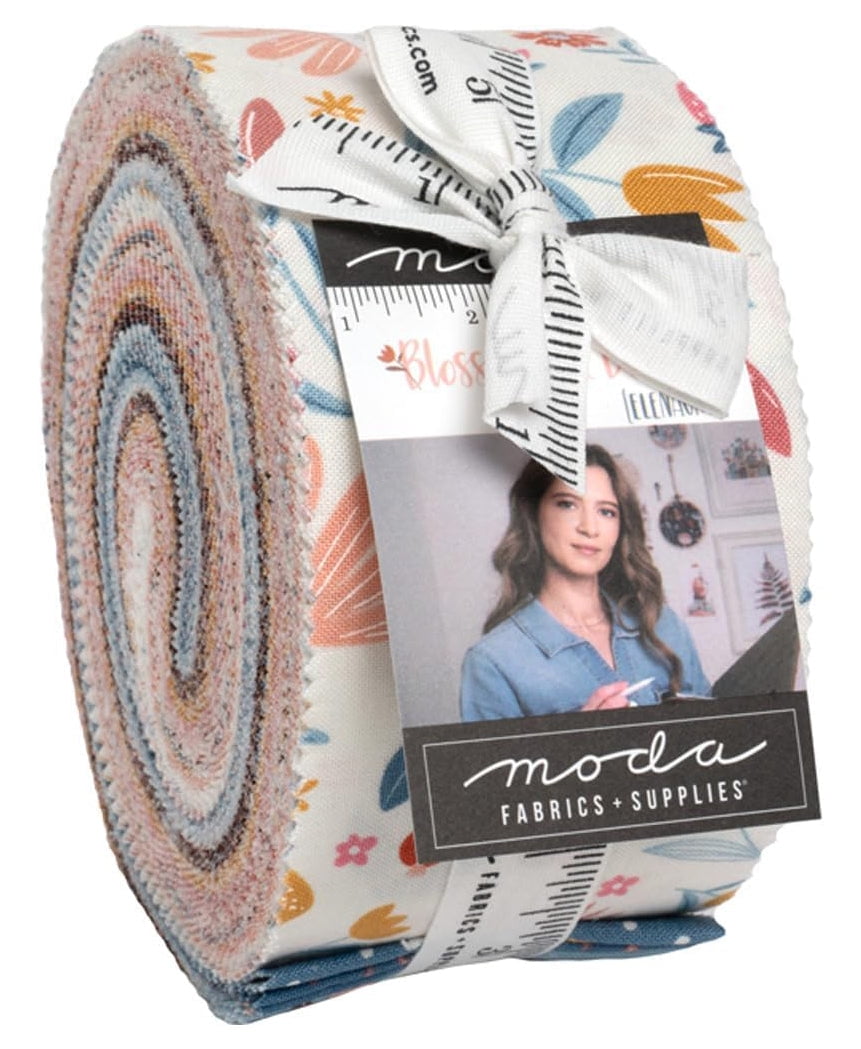 Moda - Blossoms And Blooms Jelly Roll by Elena Amo 40 pcs