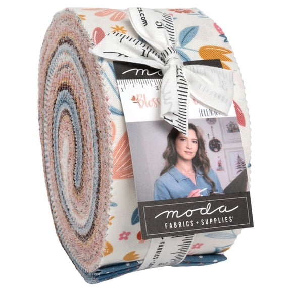 Moda - Blossoms And Blooms Jelly Roll by Elena Amo 40 pcs
