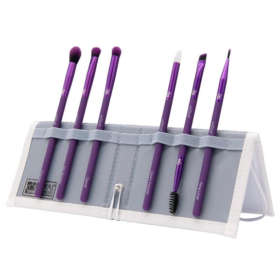 Moda Brush Beautiful Eyes 7pc Purple Makeup Brush Flip Kit