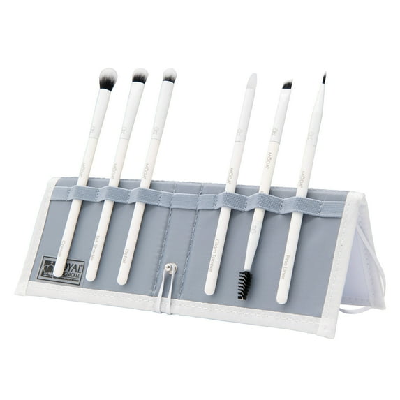 Moda Brush Beautiful Eyes 7pc White Makeup Brush Flip Kit