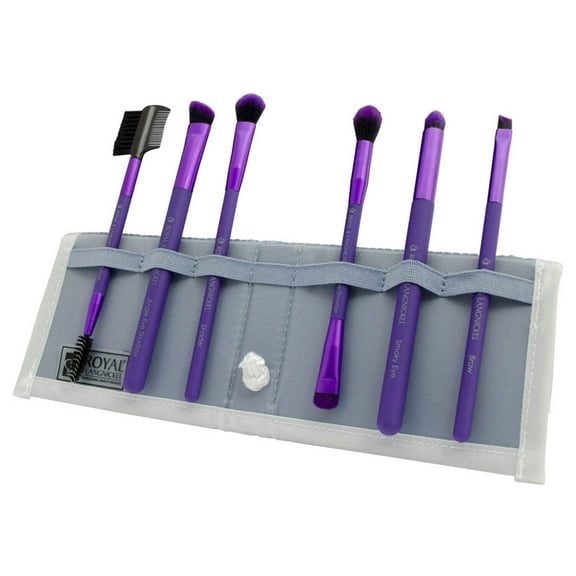 Moda Brush Beautiful Eyes Purple 7pc Travel Size Makeup Brush Flip Kit