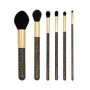 Moda Brush Glitz and Glam Black 6pc Makeup Brush Kit