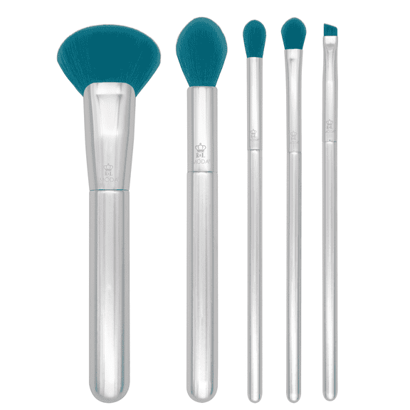 Moda Brush Luminous Heavy Metal 5PC Face Makeup Brush Kit