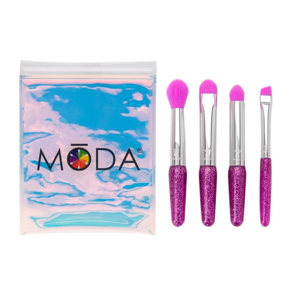 Moda Brush Mini Purple Glitter 5PC Eye Makeup Brush Kit