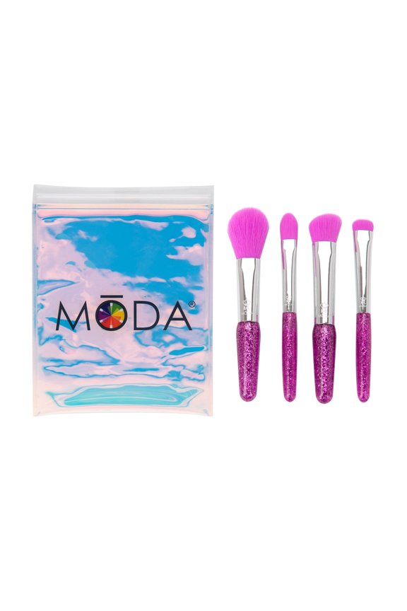 Brush Mini Purple Glitter 5PC Face Makeup Brush Kit