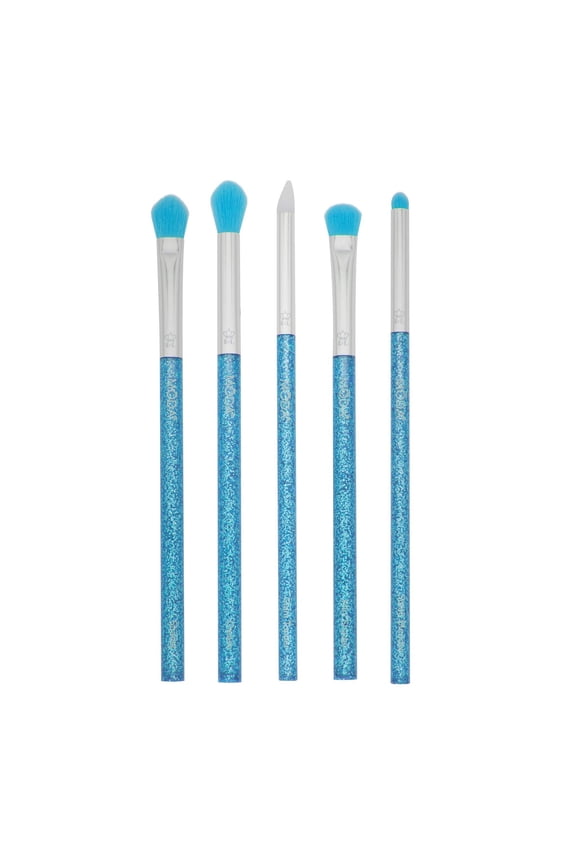 Brush Neon Blue Glitter Eye 5pc Makeup Brush Kit