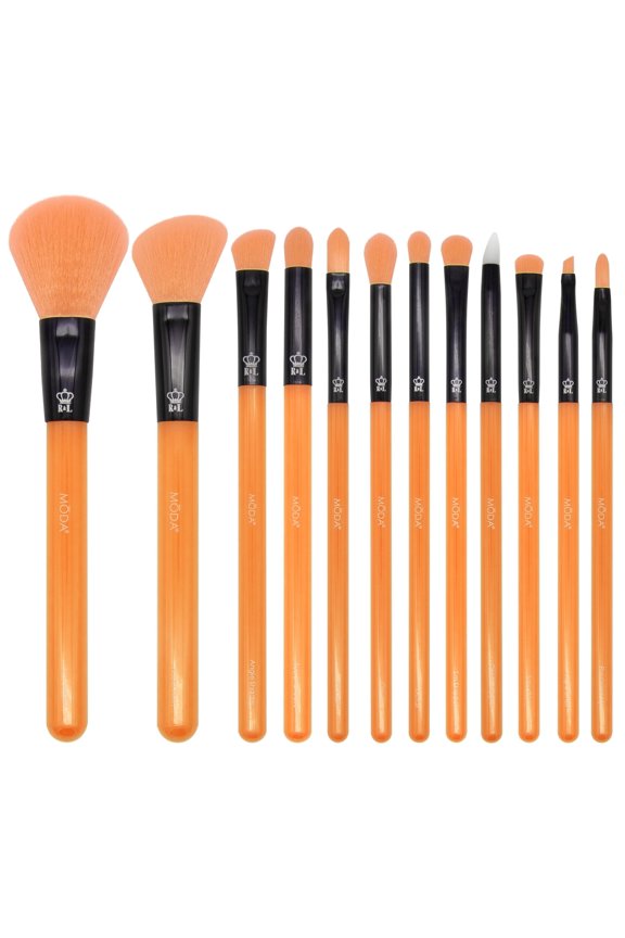 Brush Neon Orange 12pc Makeup Brush Kit