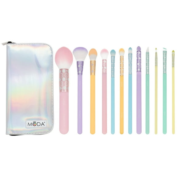 Moda Brush Posh Pastel Full Face 13pc Makeup Brush Set