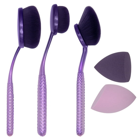 Moda Brush Prismatic Eclipse Face Perfecting 5pc Makeup Brush and Sponge Set