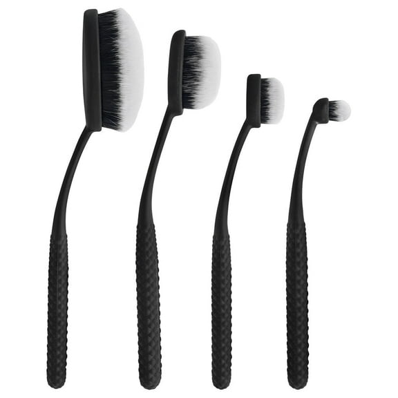 Moda Brush Pro Face Perfecting Black 4pc Makeup Brush Kit