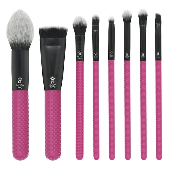 Moda Brush Pro Pink Glam 8pc Makeup Brush Kit