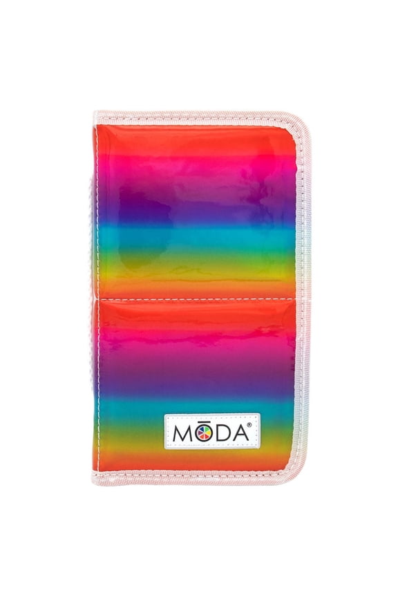 Brush Rainbow Zip Flip Makeup Brush Case