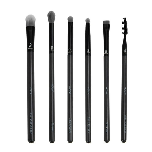 Moda Brush Studio Finishing Gray 6pc Eye Makeup Brush Set
