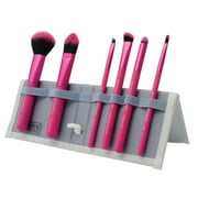 Moda Brush Total Face Pink 7pc Travel Sized Makeup Brush Flip Kit