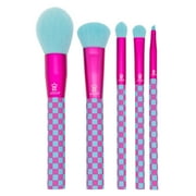 Moda Brush Check Me Out Pink & Blue 5pc Makeup Brush Kit