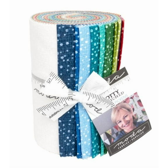 Moda - Dotty Thatched Dessert Roll by Robin Pickens 20 pcs