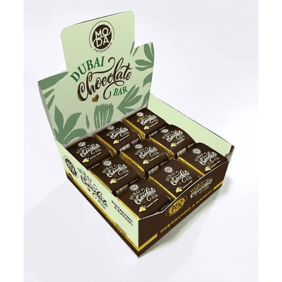 Moda Dubai Chocolate, Pistachio, 0.7oz (20g) x 36pcs