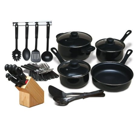 Moda Fina Chef’s Du Jour Kitchen Combo Set, 32-Piece Complete Cookware & Utensil Collection for Home Kitchen