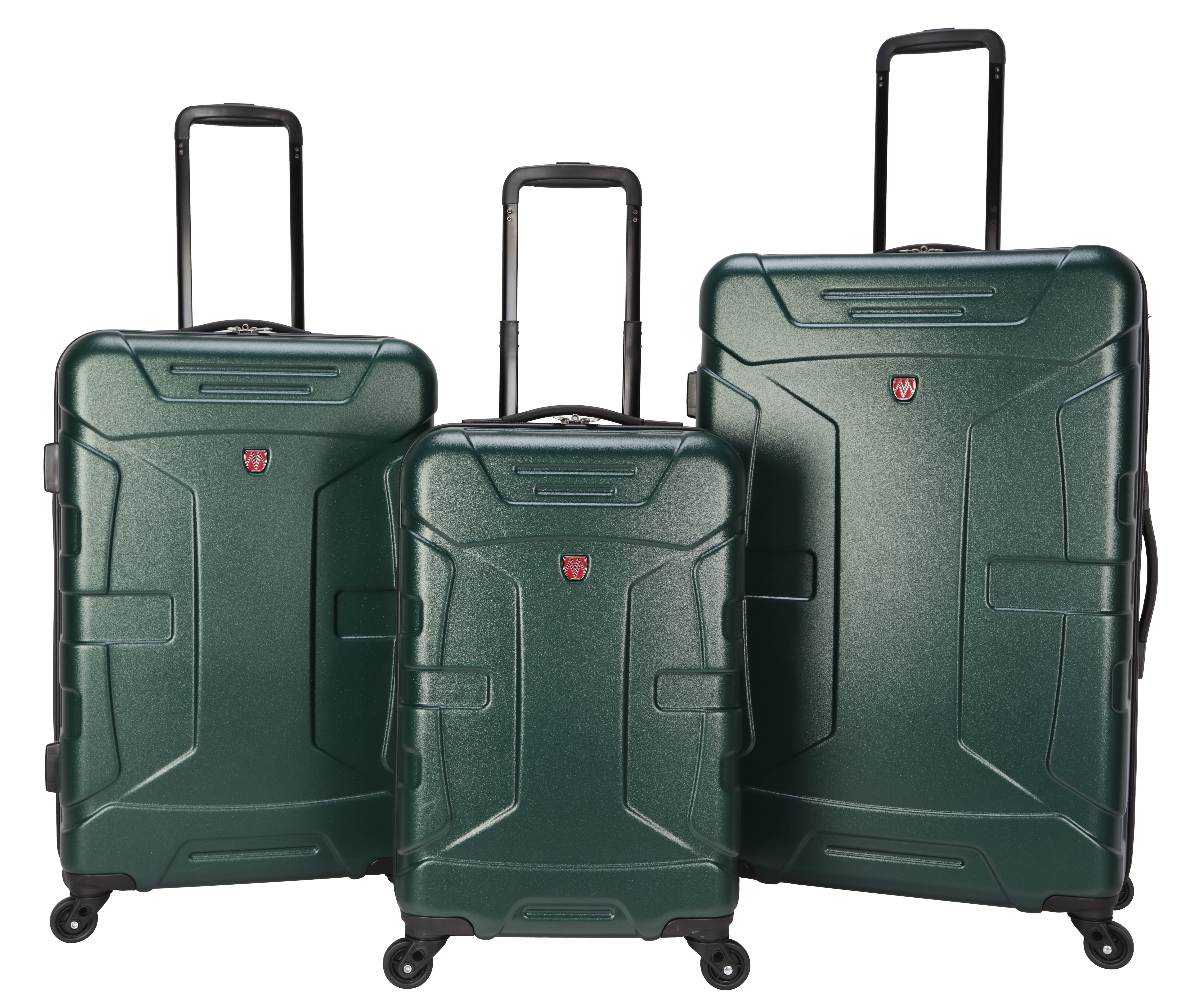 Moda Hard Side 3 Piece Set Green Walmart